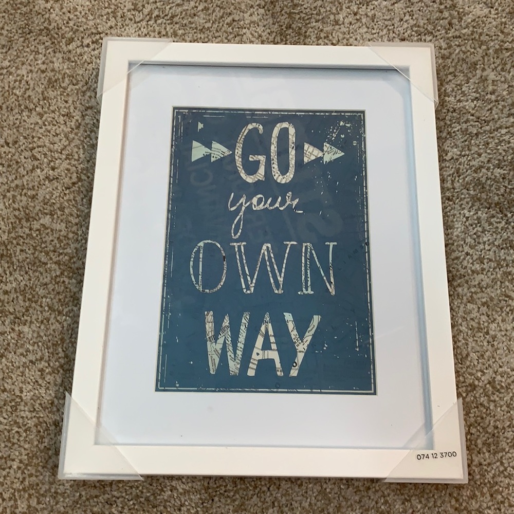 Go Your Own Way Wall Art Picture Frame